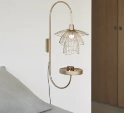 Applique*Forestier Applique murale, Papillon XS, , L45cm, H75cm - champagne
