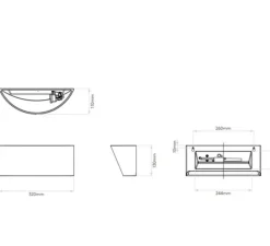 Applique*Astro Applique murale, Parallel, , dim, L32cm, H13cm - blanc