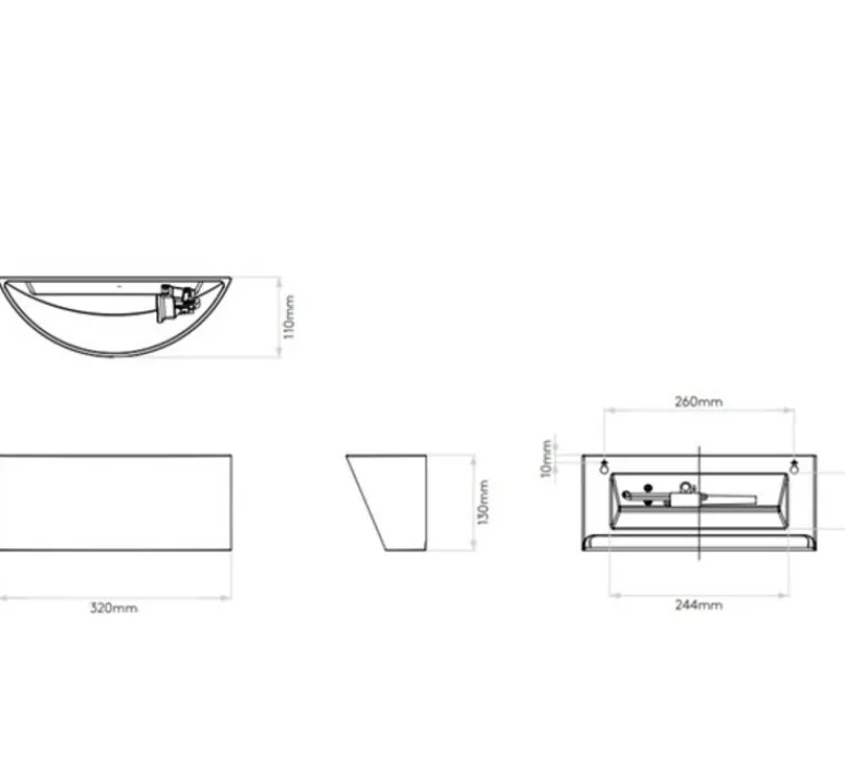 Applique*Astro Applique murale, Parallel, , dim, L32cm, H13cm - blanc