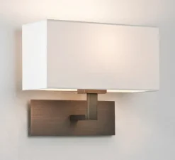 Applique*Astro Applique murale, Park Lane, bronze, abat-jour blanc, L25cm, H20,5cm - bronze, blanc