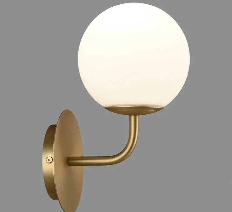 Applique murale, Parma 1, or, IP44, L15cm, H28cm - ACB