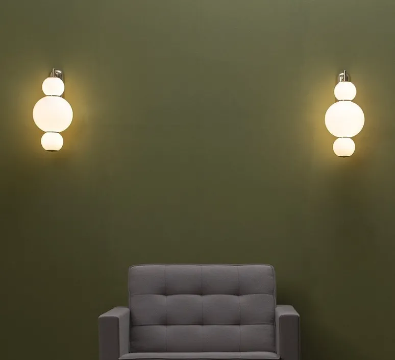 Applique*Formagenda Applique murale, Pearl A, , LED, 2700K, 1200lm, L16,5cm, H40cm - blanc et or