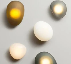 Applique*A-N-D Applique murale, Pebble B Citrine, , LED dimmable, 2700K, 1750lm, L22cm, H34,5cm - jaune