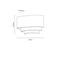 Applique*Market Set Applique murale, Pebble, , L40cm, H25cm - écru