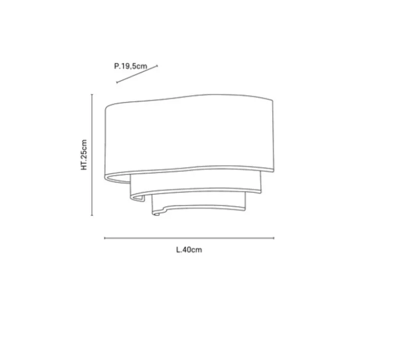 Applique*Market Set Applique murale, Pebble, , L40cm, H25cm - écru