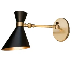 Applique murale, Peggy, ajustable, noir, L44cm, H23cm - Gong