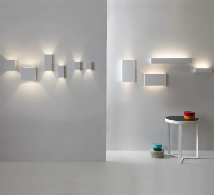 Applique murale, Pella 325, plâtre, blanc, dim, L32,5cm, H18cm - ASTRO