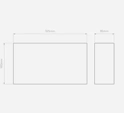 Applique murale, Pella 325, plâtre, blanc, dim, L32,5cm, H18cm - ASTRO