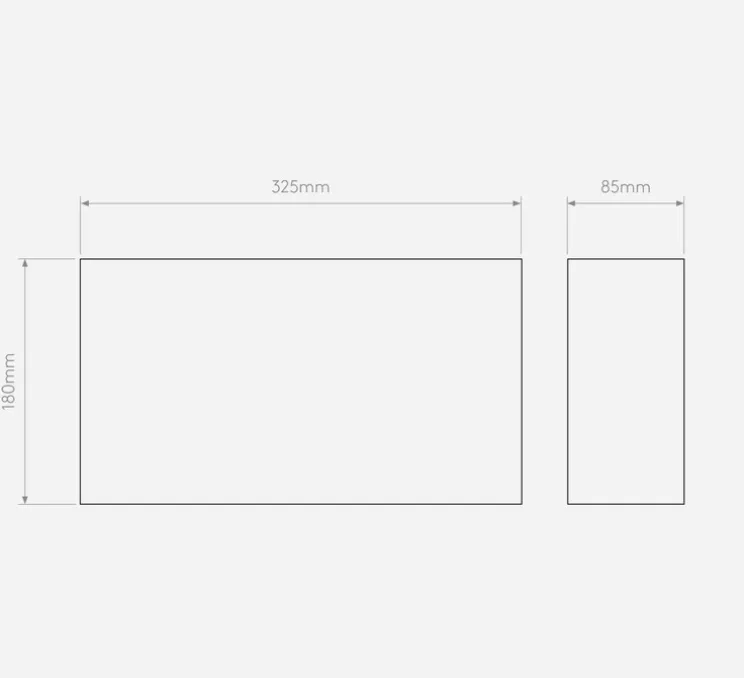 Applique murale, Pella 325, plâtre, blanc, dim, L32,5cm, H18cm - ASTRO