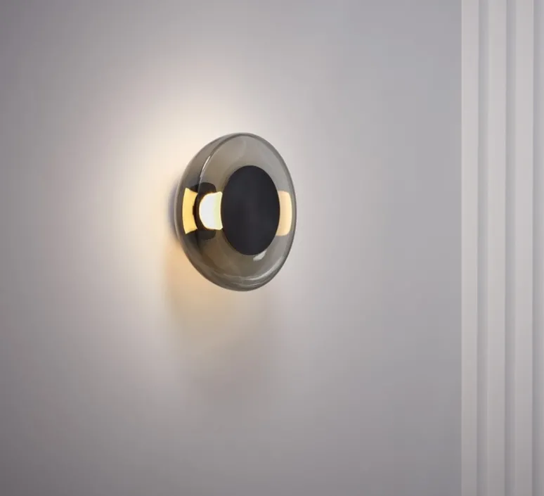 Applique*CTO lighting Applique murale, Pendulum, , LED, dim, 2700K, L32cm, H32cm - bronze, verre fumé