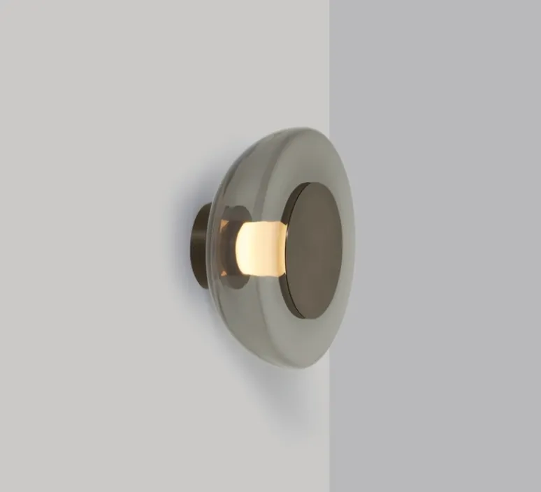 Applique*CTO lighting Applique murale, Pendulum, , LED, dim, 2700K, L32cm, H32cm - bronze, verre fumé