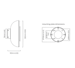 Applique*CTO lighting Applique murale, Pendulum, , LED, dim, 2700K, lm, L32cm, H32cm - laiton satiné, verre fumé