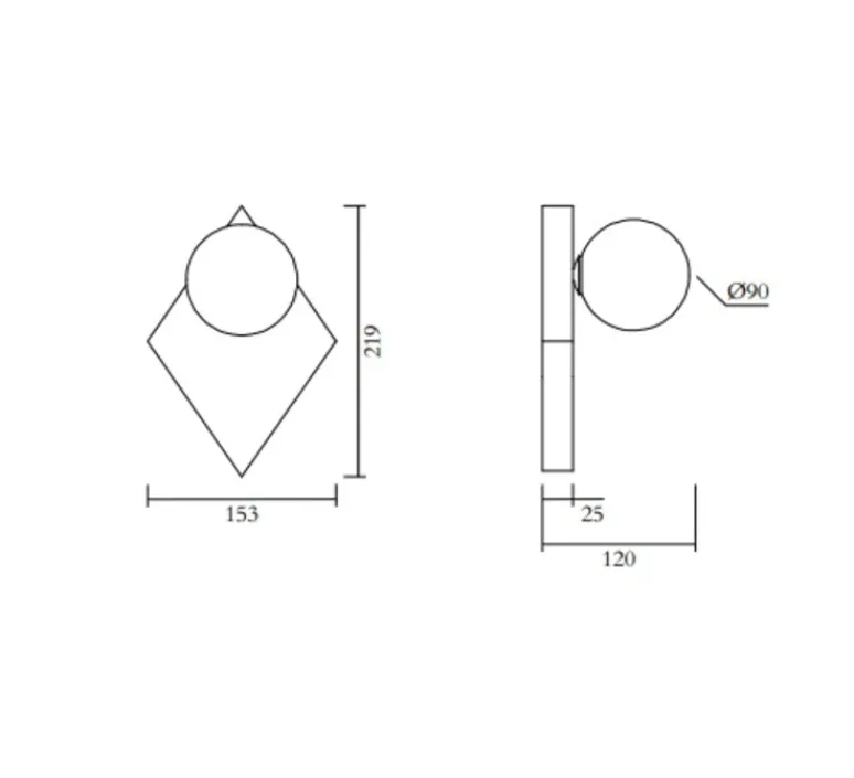 Applique*Atelier Areti Applique murale, Perspective variations 497, , L15cm, H22cm - laiton