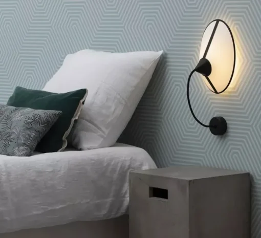 Applique murale, Petit Shield, blanc & noir, L20cm, H30cm - DesignHeure