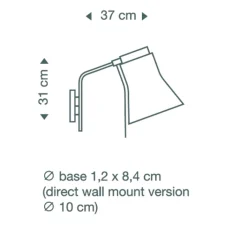 Applique*Secto Design Applique murale, Petite 4630, , LED, L20cm, H31cm - bouleau natuel