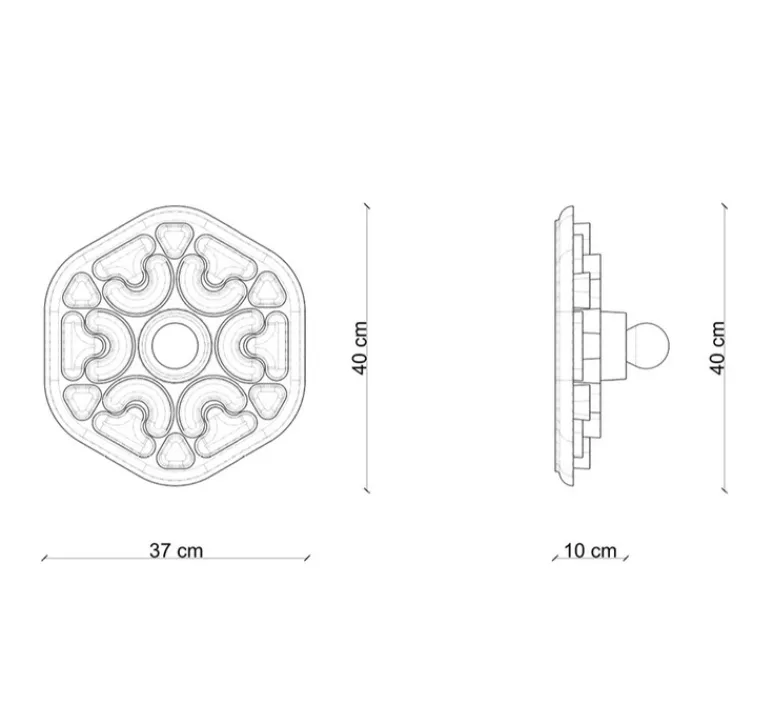 Applique*Ferroluce Applique murale, Phytia, , Ø37cm, H40cm - mix orange