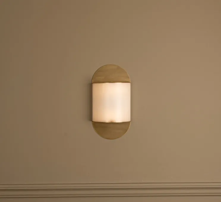 Applique murale, Pilolo, Albâtre, champagne, L22cm, H42cm - Simone & Marcel