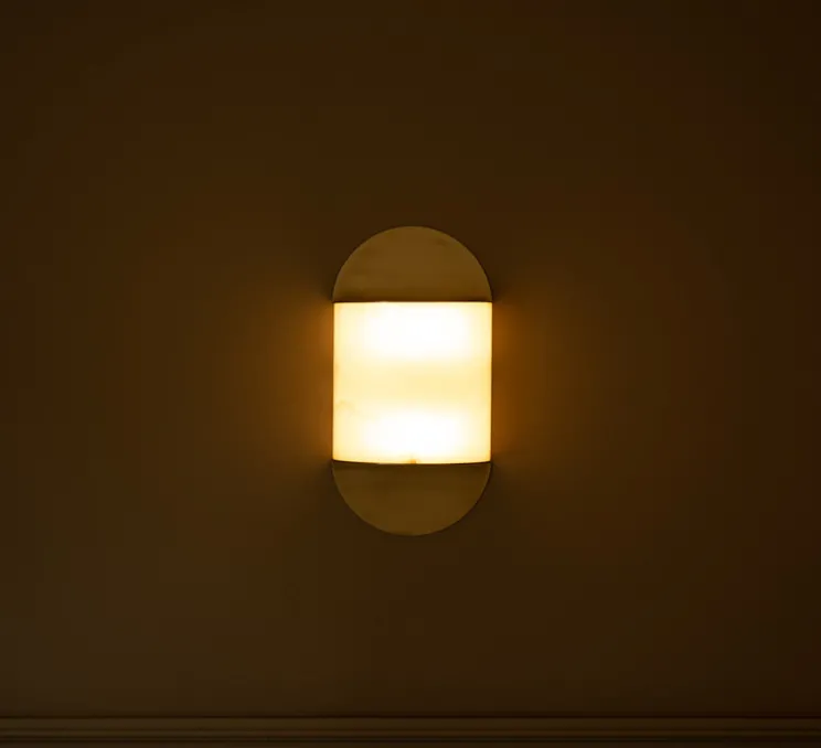 Applique murale, Pilolo, Albâtre, champagne, L22cm, H42cm - Simone & Marcel