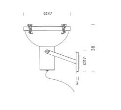 Applique murale, plafonnier, Projecteur 365, bleu, Ø37cm, H38cm - Nemo Lighting