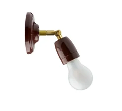 Applique murale, Plafonnier, Light.036, brun, L16cm, H15cm - Zangra