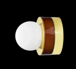 Plafonnier & Spot*Haos Applique murale, Plafonnier 3.01, , Ø18cm, H21cm - Cognac