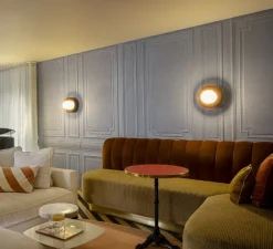 Plafonnier & Spot*Haos Applique murale, Plafonnier 3.01, , Ø18cm, H21cm - Cognac