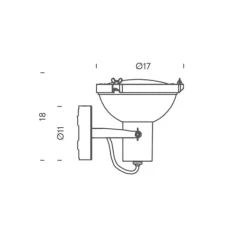 Plafonnier & Spot|Applique*Nemo Lighting Applique murale, plafonnier, Projecteur 165, , Ø17cm, H18cm - moka