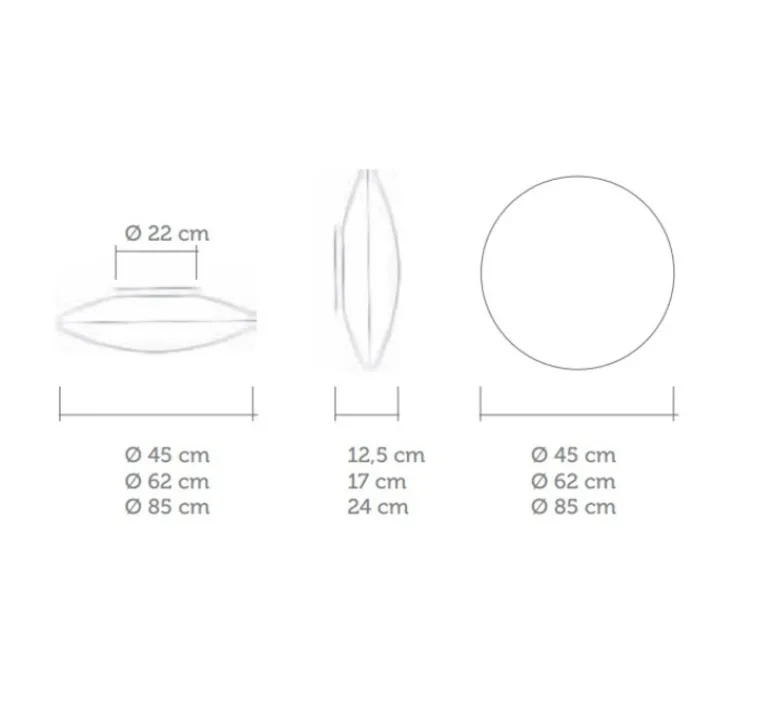 Plafonnier & Spot*Celine Wright Applique murale, plafonnier, ZEN, , 2700K, 1060lm, Ø85cm - Celine-Wright blanc