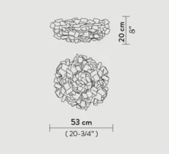 Plafonnier & Spot*Slamp Applique murale, plafonnier, Clizia M, , Ø53cm - blanc