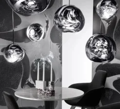 Applique*Tom Dixon Applique murale, plafonnier, LED, Melt Mini Surface, , 3000K, 800lm, Ø30cm, H25cm - chrome