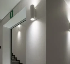 Applique*SLV Applique murale, Plastra, prêt à peindre, , Ø7cm, H24,7cm - blanc