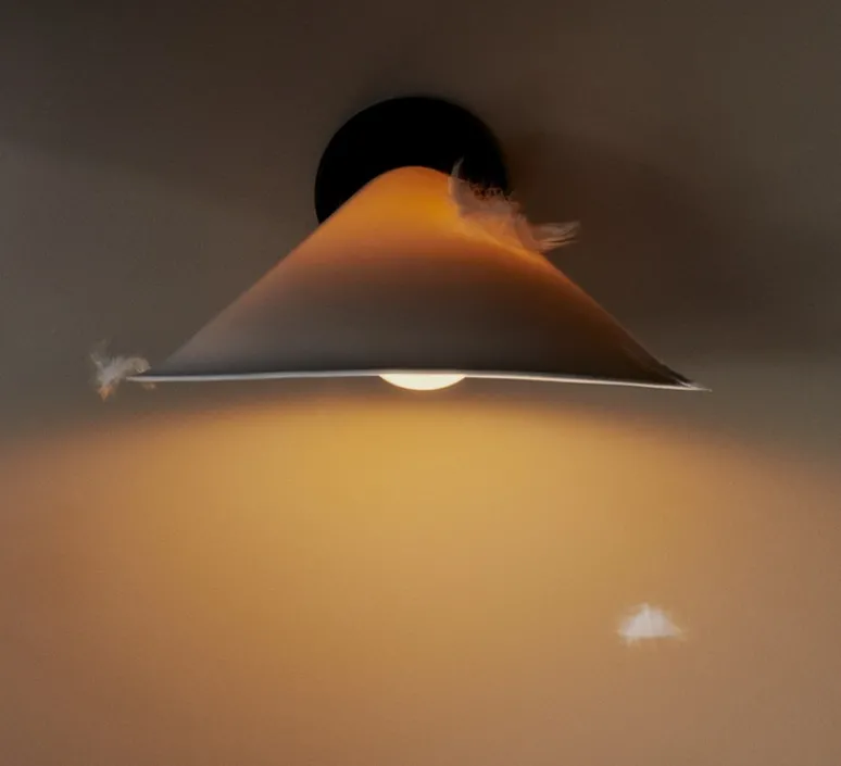 Applique*DCW éditions Paris Applique murale, Plume, , porcelaine, L25,1cm, H9,7cm - noir et blanc