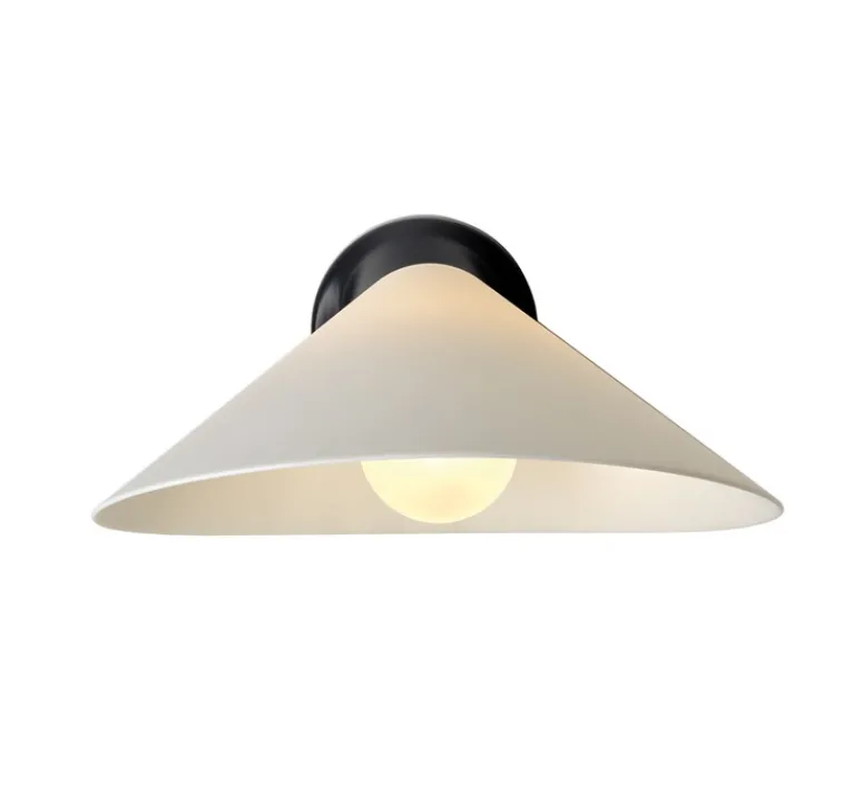 Applique*DCW éditions Paris Applique murale, Plume, , porcelaine, L25,1cm, H9,7cm - noir et blanc