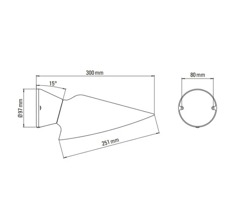 Applique*DCW éditions Paris Applique murale, Plume, , porcelaine, L25,1cm, H9,7cm - noir et blanc