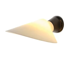 Applique*DCW éditions Paris Applique murale, Plume, , polycarbonate, L25,1cm, H9,7cm - noir et blanc