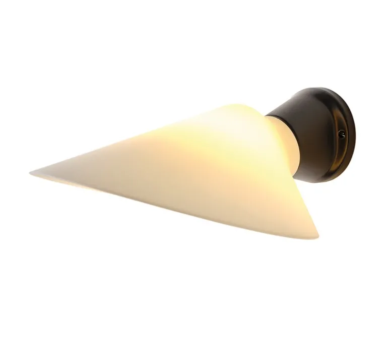 Applique*DCW éditions Paris Applique murale, Plume, , polycarbonate, L25,1cm, H9,7cm - noir et blanc