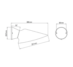 Applique*DCW éditions Paris Applique murale, Plume, , polycarbonate, L25,1cm, H9,7cm - noir et blanc