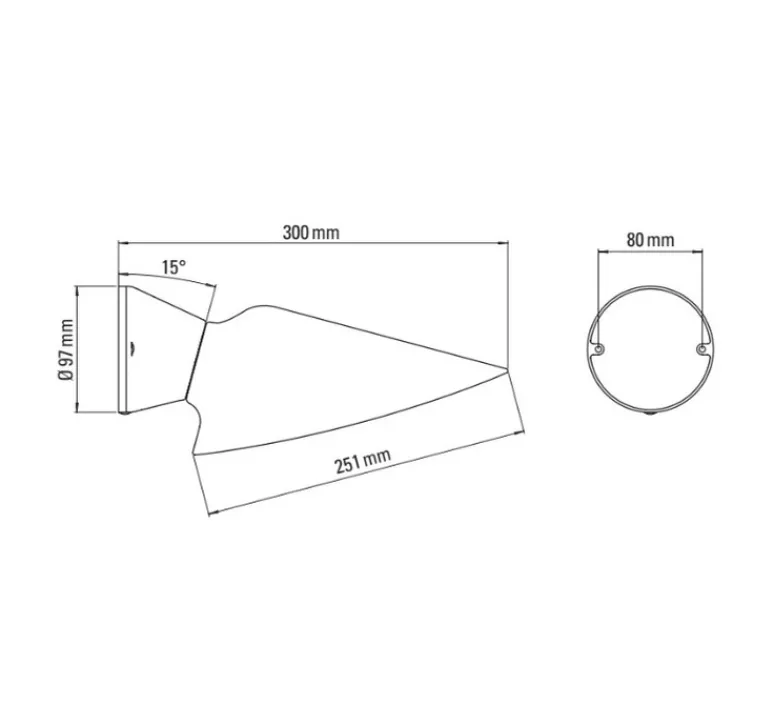 Applique*DCW éditions Paris Applique murale, Plume, , polycarbonate, L25,1cm, H9,7cm - noir et blanc