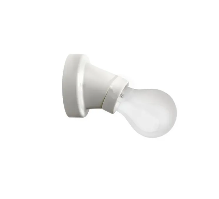 Applique murale, Porcelaine blanche , blanc, Ø8cm L7.5cm- ZANGRA