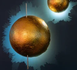 Applique murale, PostKrisi 40, or, LED, 2700K, 280 lm, Ø40cm, H60cm - Catellani & Smith