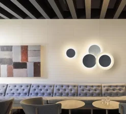 Applique*Vibia Applique murale, Puck wall, , LED, dim, 2700K, 953 lm, Ø30cm, P5cm - gris
