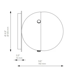 Applique*Schwung Applique murale, Pulsar Molécule 1, , L12,5cm, H12,5cm - structure laiton, verre sablé