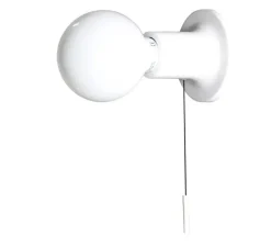 Applique murale, Punt avec interrupteur, blanc, Ø10cm, H8cm - Carpyen