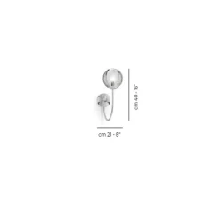 Applique*Vistosi Applique murale, PUPPET AP P, , L21cm, H40cm - cristal transparent