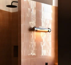 Applique murale, Purcell 45, argent, IP66, LED, 2700K, 350 lm, Ø7cm, H43cm - Sammode