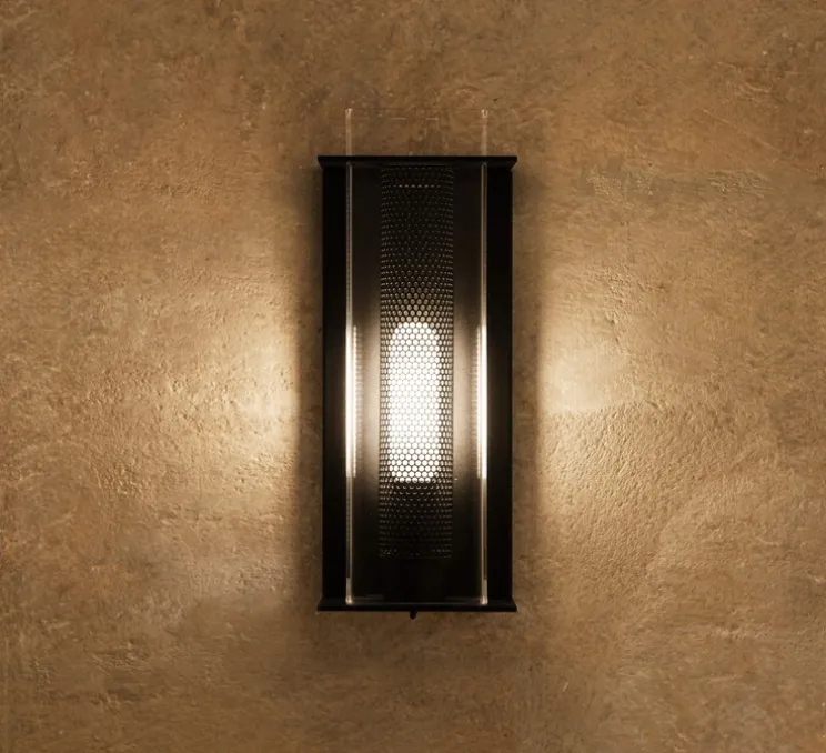 Applique murale, Quadratube W1, noir, L11,9cm, H30cm - Sammode