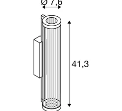 Applique*SLV Applique murale, Quimera, , LED, dim, 2700-3000K, 330 lm, Ø7,6cm, H41,3cm - cuivre foncé mat