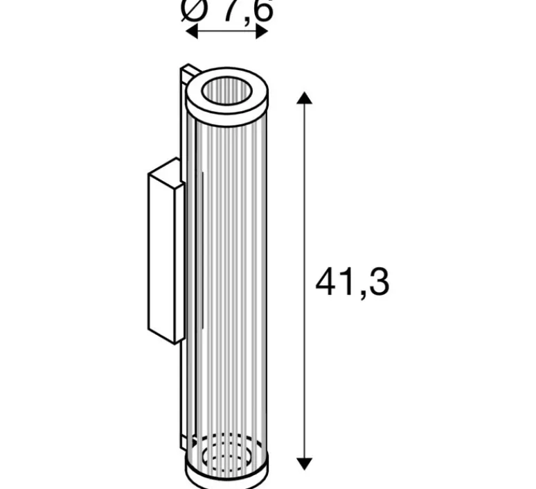 Applique*SLV Applique murale, Quimera, , LED, dim, 2700-3000K, 330 lm, Ø7,6cm, H41,3cm - cuivre foncé mat