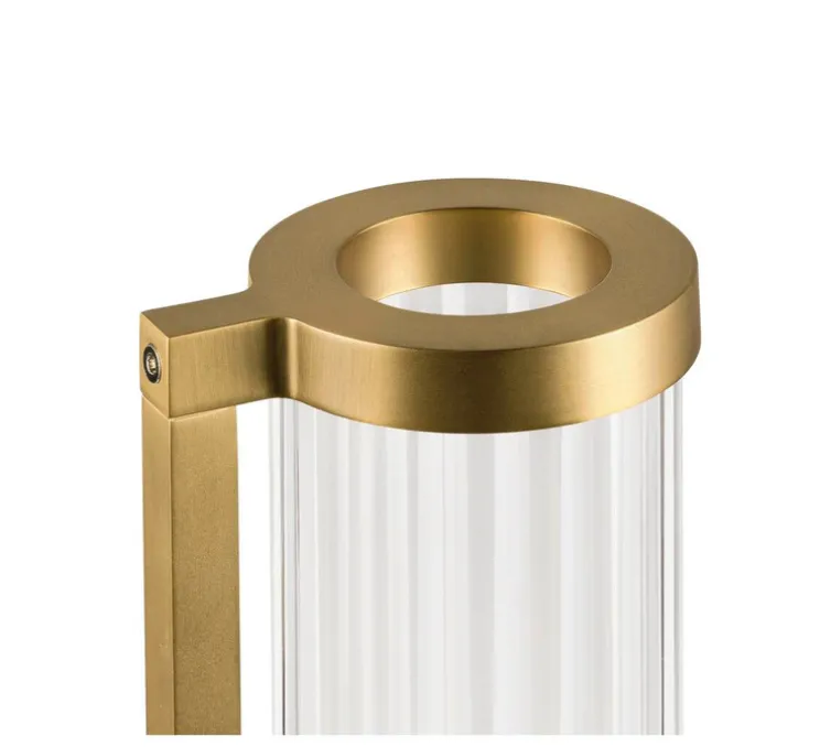 Applique murale, Quimera, laiton brossé, LED, dim, 2700-3000K, 330 lm, Ø7,6cm, H41,3cm - SLV