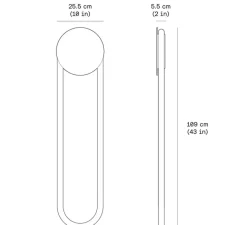 Applique*Darmes Applique murale, Ra Wall longue, , 2700K, 1900lm L25,5cm, H109cm - or